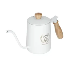 Weiße Barista Space Kanne mit einem Volumen von 600 ml, ideal für die Kaffeezubereitung.