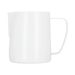 Weiße Teflon-Milchkännchen. Weiße Teflon-Milchkännchen.