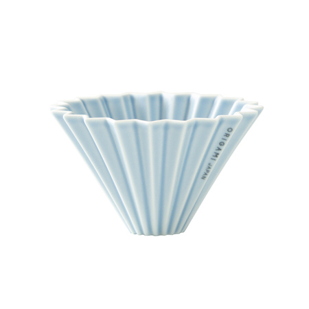 Dripper céramique Origami S bleu mat - porcelaine japonaise