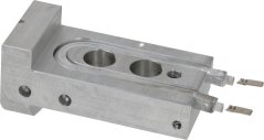 Boiler 600 W 220 V, Aluminiumsblock mat zwee zylindresche Lächer a zwee flache Konnektoren