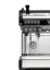 Máquina à café professionnelle Nuova Simonelli Aurelia Wave 2GR en blanc élégant avec une buse vapeur pour une mousse de lait parfaite.