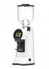 Eureka Helios 75 espresso grinder in white.