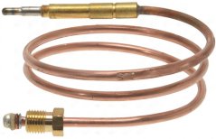 Thermoelement SIT M9x1 850 mm, Messingbolzen mat enger Gewëndehülls an enger opgerollter Kupferleedung zu enger Gewëndeenn.