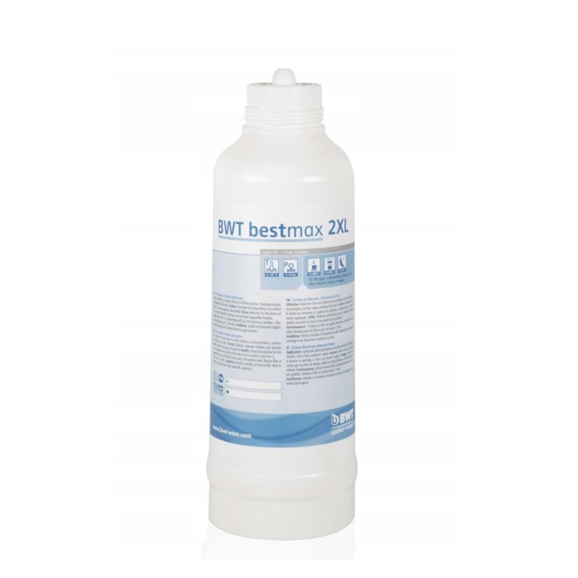 Cartucho de filtro BWT Bestmax 2XL con capacidad de filtración de 12000 litros.