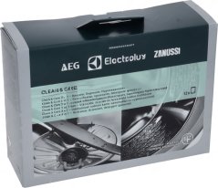 Këscht Botzreiniger an Ënnerhaltsmëttel 3 an 1 mat de Logoe vun AEG, Electrolux a Zanussi.