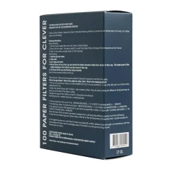 Pack mit 100 Papiertaschenfiltern der Größe L, ideal für die Zubereitung von Kaffee.