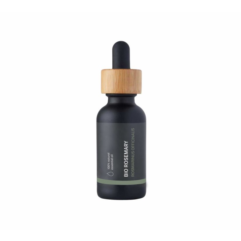 L'huile essentielle BIO de romarin est 100% naturelle, idéale pour le soin de la peau. 