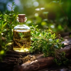 Üveg palack 10 ml 100% természetes kakukkfű illóolajjal. Üveg palack 10 ml 100% természetes kakukkfű illóolajjal.