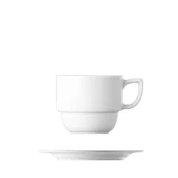 white Diana cup for preparing cappuccino