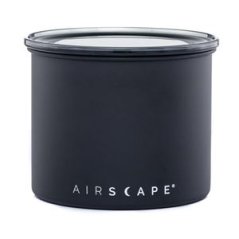 AirScape tarro para café 250g negro - acero inoxidable hermético