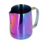 Barista Space Rainbow milk pitcher with a capacity of 600 ml in an attractive rainbow design.