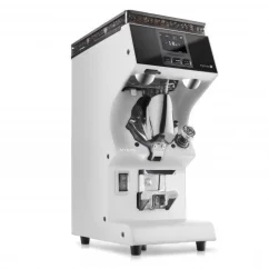 Espressoveski jahvatija Victoria Arduino Mythos MYG85 valges viimistluses koos taimeri-stopperi funktsiooniga. Espressoveski jahvatija Victoria Arduino Mythos MYG85 valges viimistluses koos taimeri-stopperi funktsiooniga.
