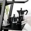 Deux cafetières moka noires pour six tasses de la marque Bialetti.