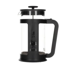 Presse française Bialetti Smart d'une capacité de 1000 ml, noire, pour la préparation du café et du thé.