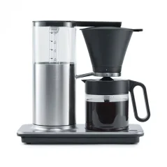 Silver Wilfa Classic CM3S-A100 home coffee drip brewer with an elegant design.