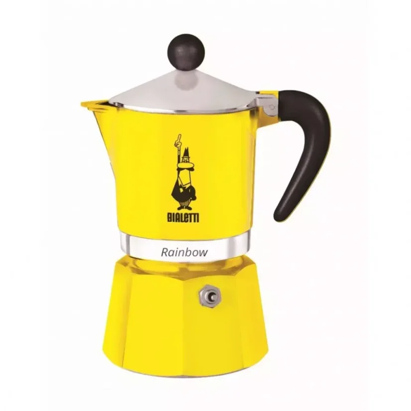Cafetière Bialetti Rainbow 1 en jaune.