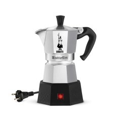 Ezüst Moka kávéfőző Bialetti Moka Elettika Standart, 2 adag kávéhoz; Kávékészítés