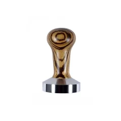 Ťažký tamper Classic Zebrano 52 mm na prípravu kávy v kávovare.
