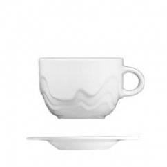 weiße Melody-Tasse für Milchkaffee