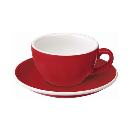 Loveramics Egg - Tasse et soucoupe Flat White 150 ml - Rouge
