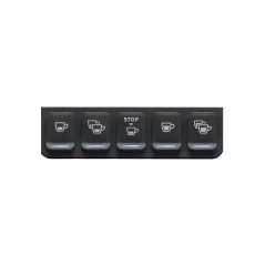 5 botones negros para cafeteras Nuova Simonelli Appia Life.