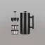 French Press P6 au design élégant noir mat. Capacité de 946 ml.