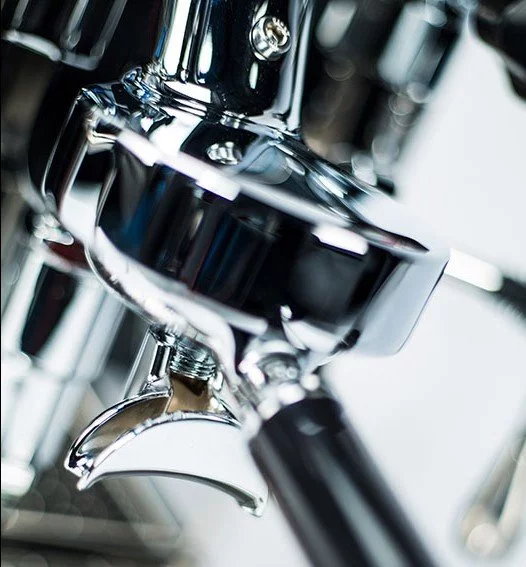 Stainless steel portafilter for espresso preparation