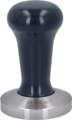 Tamper 58,4 mm mit schwarzem Griff.
