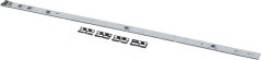 LED-Sträif 410 mm op engem Metallprofil mat enger Rei kleng LED-Diode a Plastik-Montageklammeren.