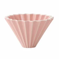 Origami dripper S pink for coffee brewing.