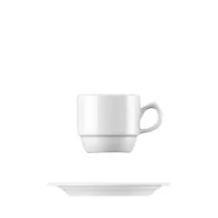 white Mirabell cup for preparing cappuccino