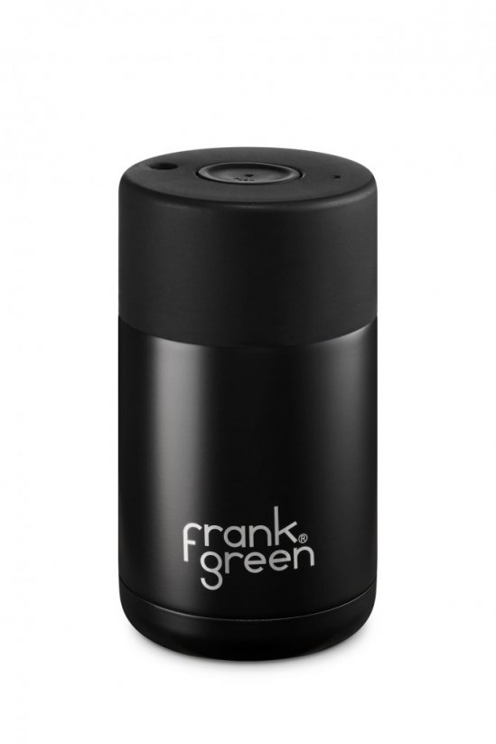 Frank Green Keramický čierny termohrnček 295 ml Vlastnosti : 100% uzatvárateľný