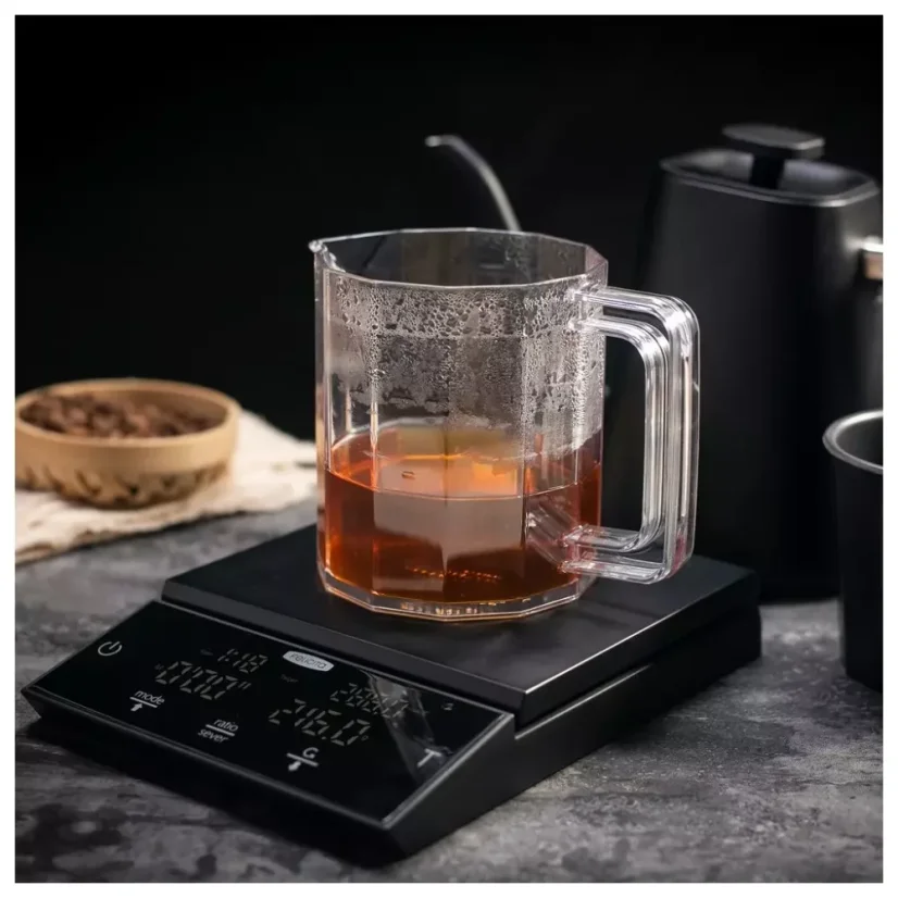 Digital scale for espresso preparation Felicita Parallel Plus black.