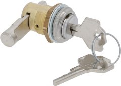 Komplette Messing-Schlossszylinder mat Metallriegel a zwee bäigeluechte Schlësselen. Komplette Messing-Schlossszylinder mat Metallriegel a zwee bäigeluechte Schlësselen.