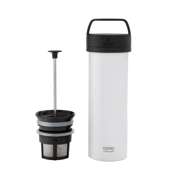 Espro Ultra Light Coffee Press in white with a volume of 450 ml.
