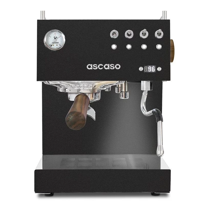 Domáci pákový kávovar Ascaso Steel DUO s nastavením teploty.