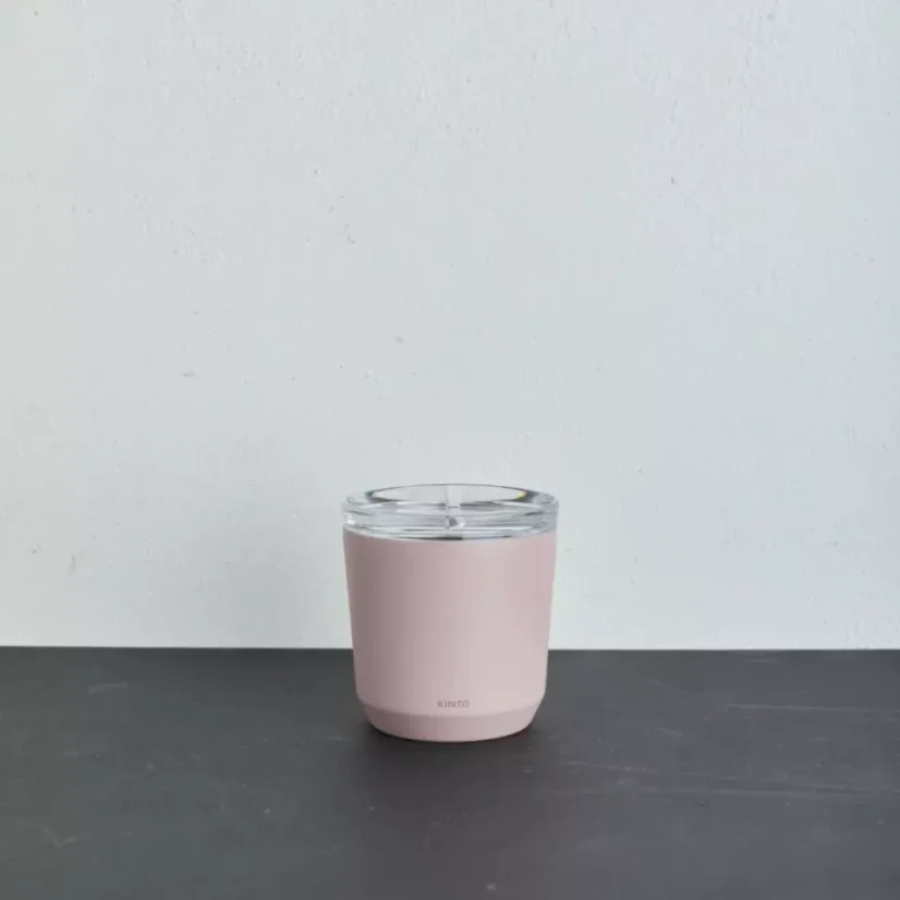 Pink Kinto To Go Tumbler with a capacity of 240 ml.