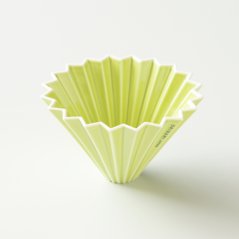 Origami keramický dripper M tmavo zelený - japonský porcelán