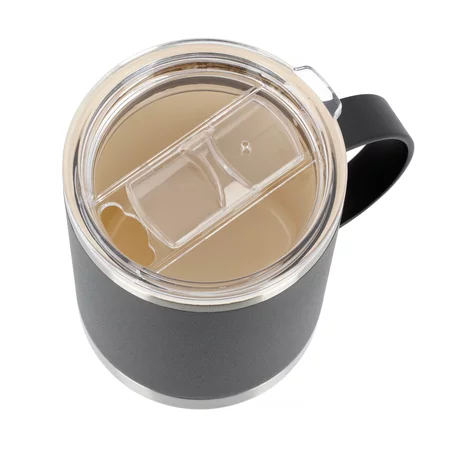 Czarny kubek termiczny Asobu Ultimate Coffee Mug o pojemności 360 ml, idealny na podróże.