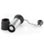 Manual coffee grinder in silver with a silicone funnel and 47mm grinding stones from Kinu M47 Phoenix. Manual coffee grinder in silver with a silicone funnel and 47mm grinding stones from Kinu M47 Phoenix.