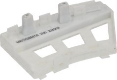 Wäissen Plastikhalter vum Positiounssensor (LG 6501KW2001A) mat zwee Erhéngungen a Montagehalter. Wäissen Plastikhalter vum Positiounssensor (LG 6501KW2001A) mat zwee Erhéngungen a Montagehalter.
