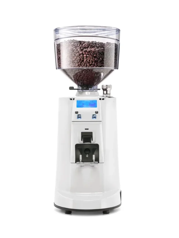 Nuova Simonelli MDXS biely s oceľovými mlecími kameňmi