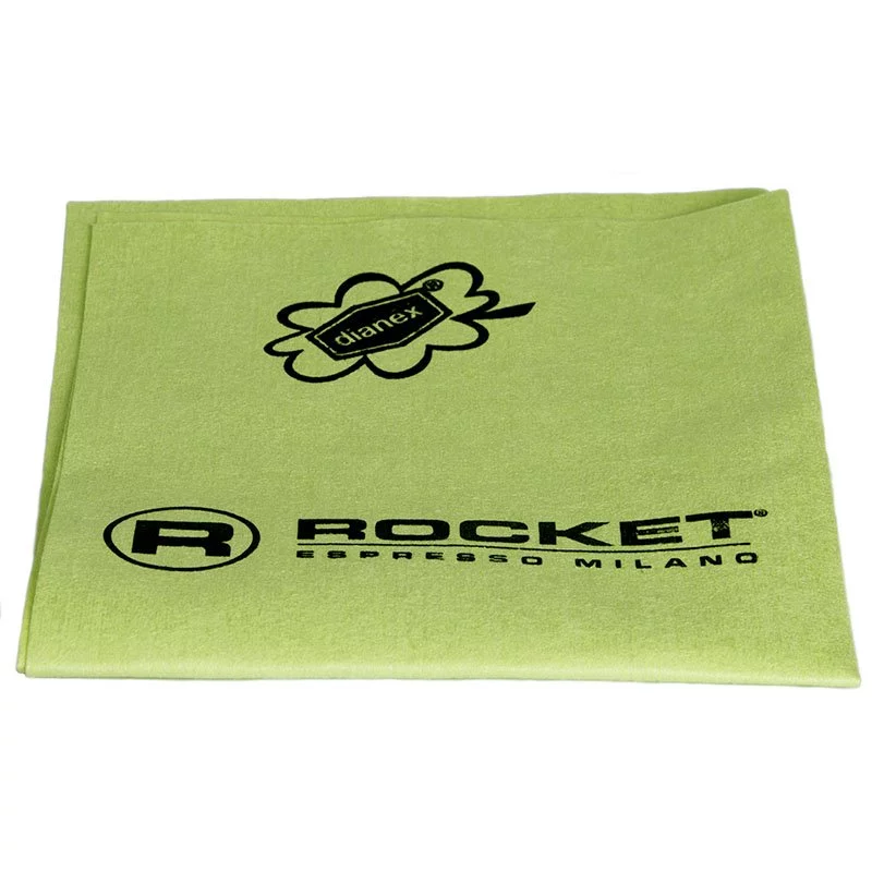Rocket Espresso čistiaca utierka v zelenom prevedení.