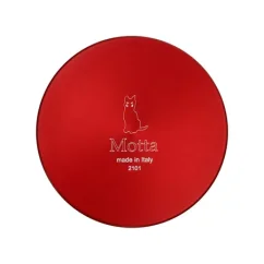 Roter Motta Leveling Tool mit einem Durchmesser von 58 mm für die perfekte Zubereitung von Kaffee.