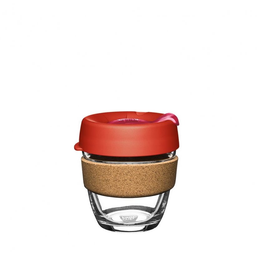 KeepCup Brew glass cup with cork handle Daybreak S 227 ml