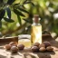 A 10 ml bottle of shea oil, sourced from sustainable agriculture and is 100% natural.