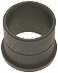 Bushing ø 28/25x20 mm, schwaarz Gummihülls a Rankform mat enger Ofsatzung op enger Säit