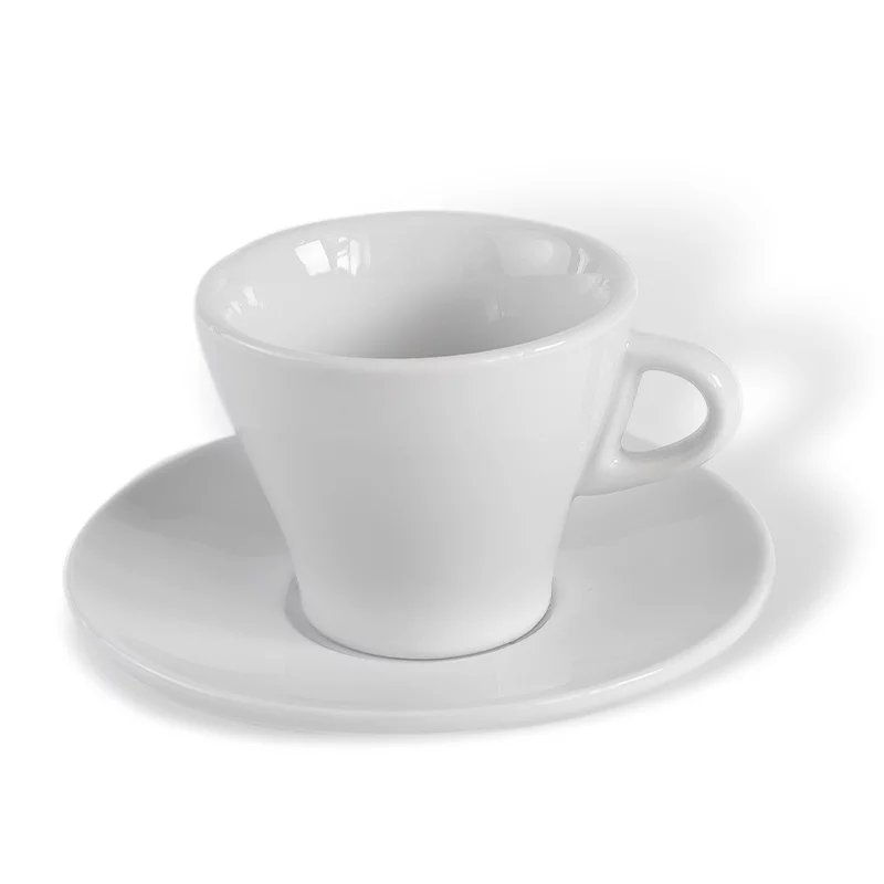 Tazza ClubHouse con piattino Gardenia, 170 ml, bianca.