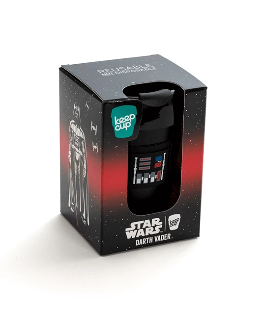 Termohrnček KeepCup StarWars Darth Vader s objemom 340 ml, vhodný do auta.