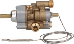 Thermostatesche Krunn mat messege Kierper, Steierwell, engem Montagehalter an enger Kapillar mat Sensor